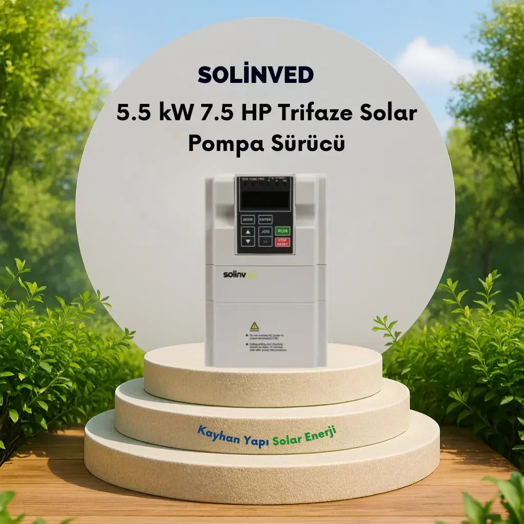 Solar Pompa Sürücü 5.5kW (7.5HP) Trifaze